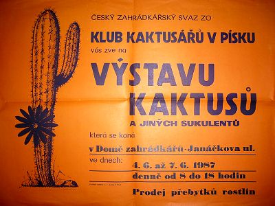 Vstava kaktus, Psek, 1987, 68 x 49,5 cm